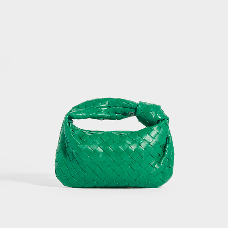 Mini Jodie Intrecciato Leather Bag in Racing Green