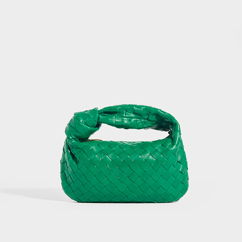 Mini Jodie Intrecciato Leather Bag in Racing Green