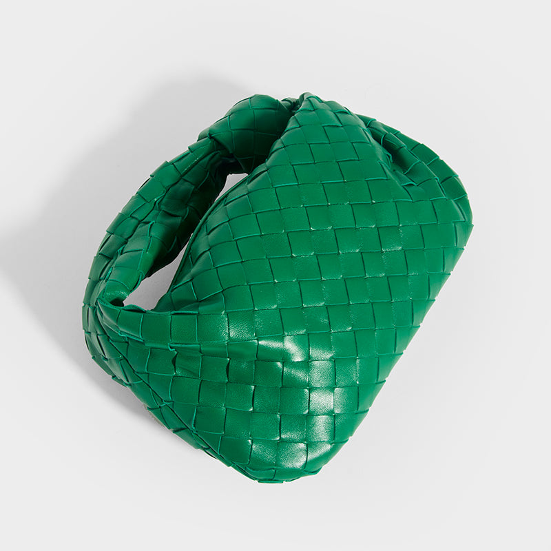 Mini Jodie Intrecciato Leather Bag in Racing Green