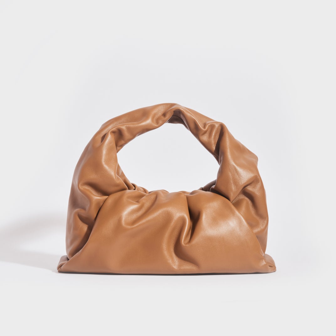 Bottega Veneta Leather Shoulder bag Handbag Camel Vintage Old fuvc6j