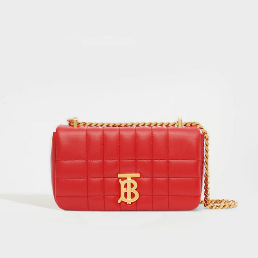 Mini Quilted Lola Bag in Bright Red