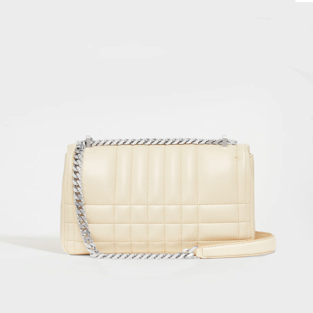 Small Quilted Lola Bag in Pale Vanilla