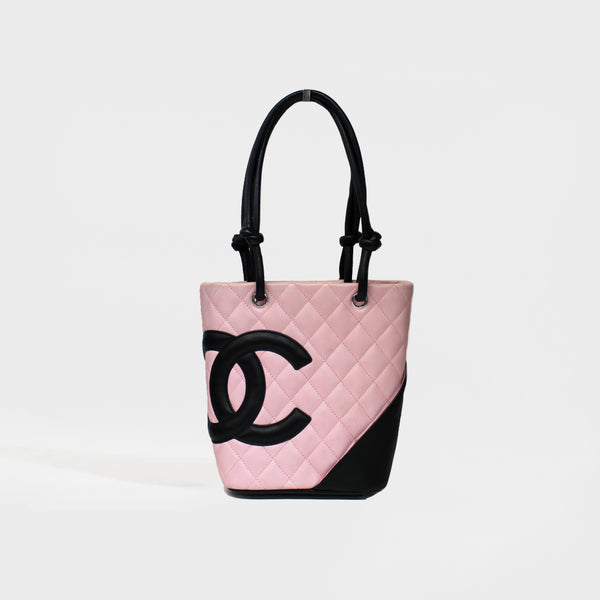 Chanel Quilted Leather Mini Cambon Bucket Bag Pink