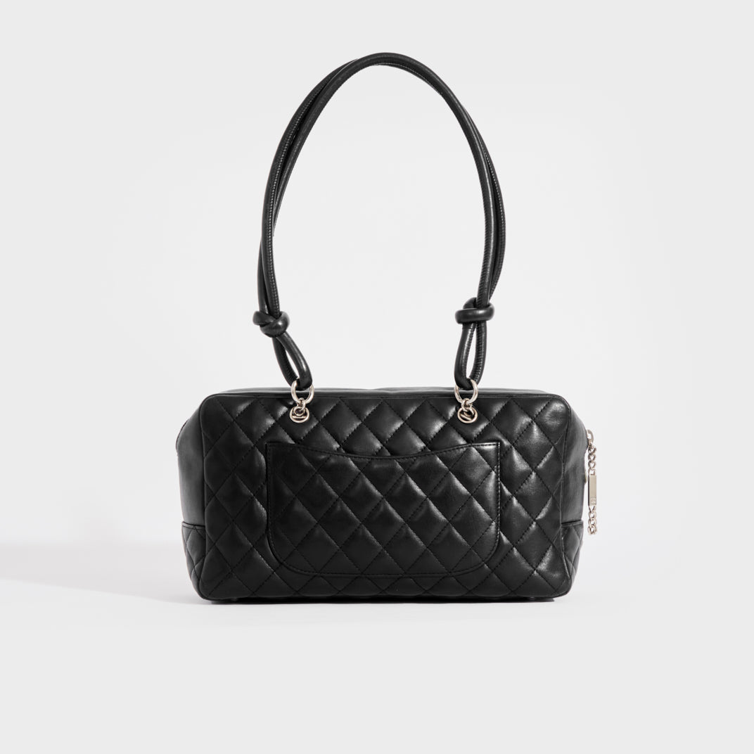 Cambon Ligne Bowler Bag in Quilted Black Calfskin Leather 2005 - 2006