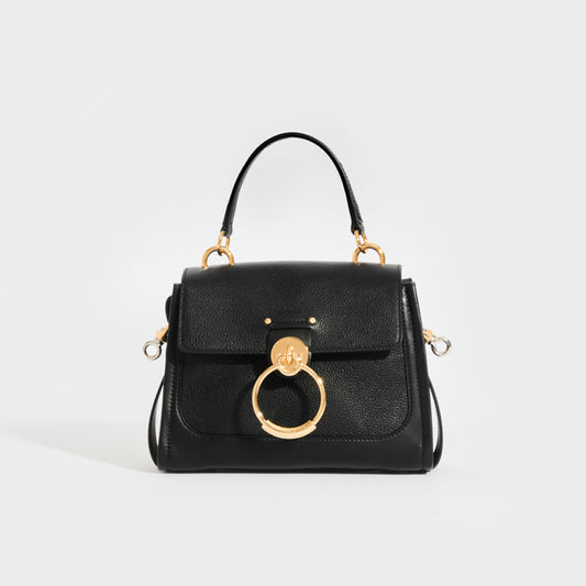 Mini Tess Day Shoulder Bag in Black