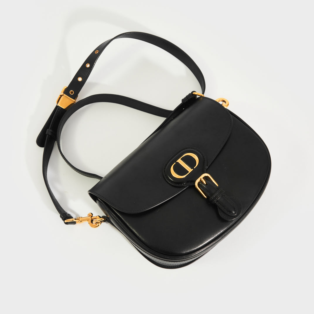 Medium Bobby Bag in Black Leather