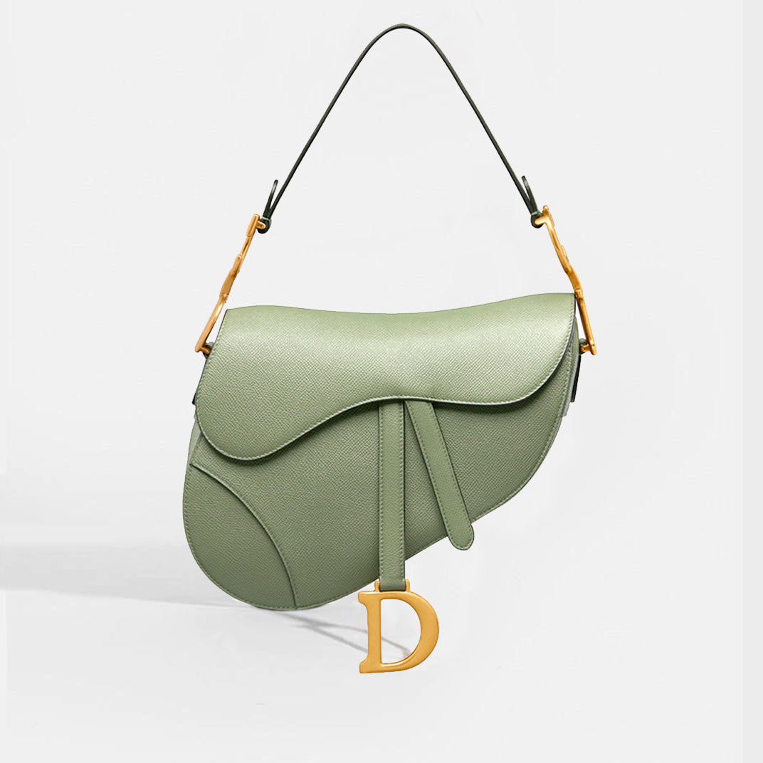 Dior Saddle Medium Canvas Green