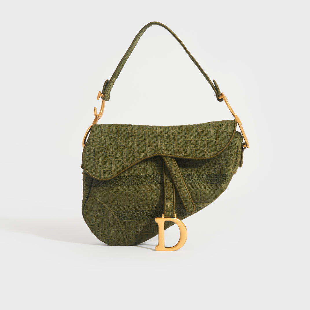 CHRISTIAN DIOR Khaki Trotter Saddle Bag COCOON