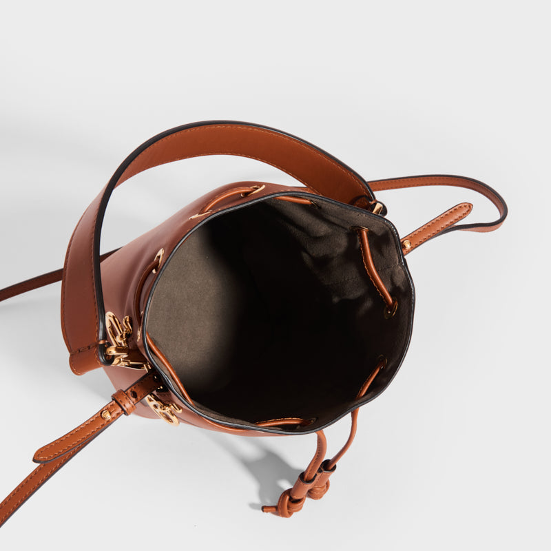 FENDI Mon Tresor Mini Leather Bucket Bag COCOON