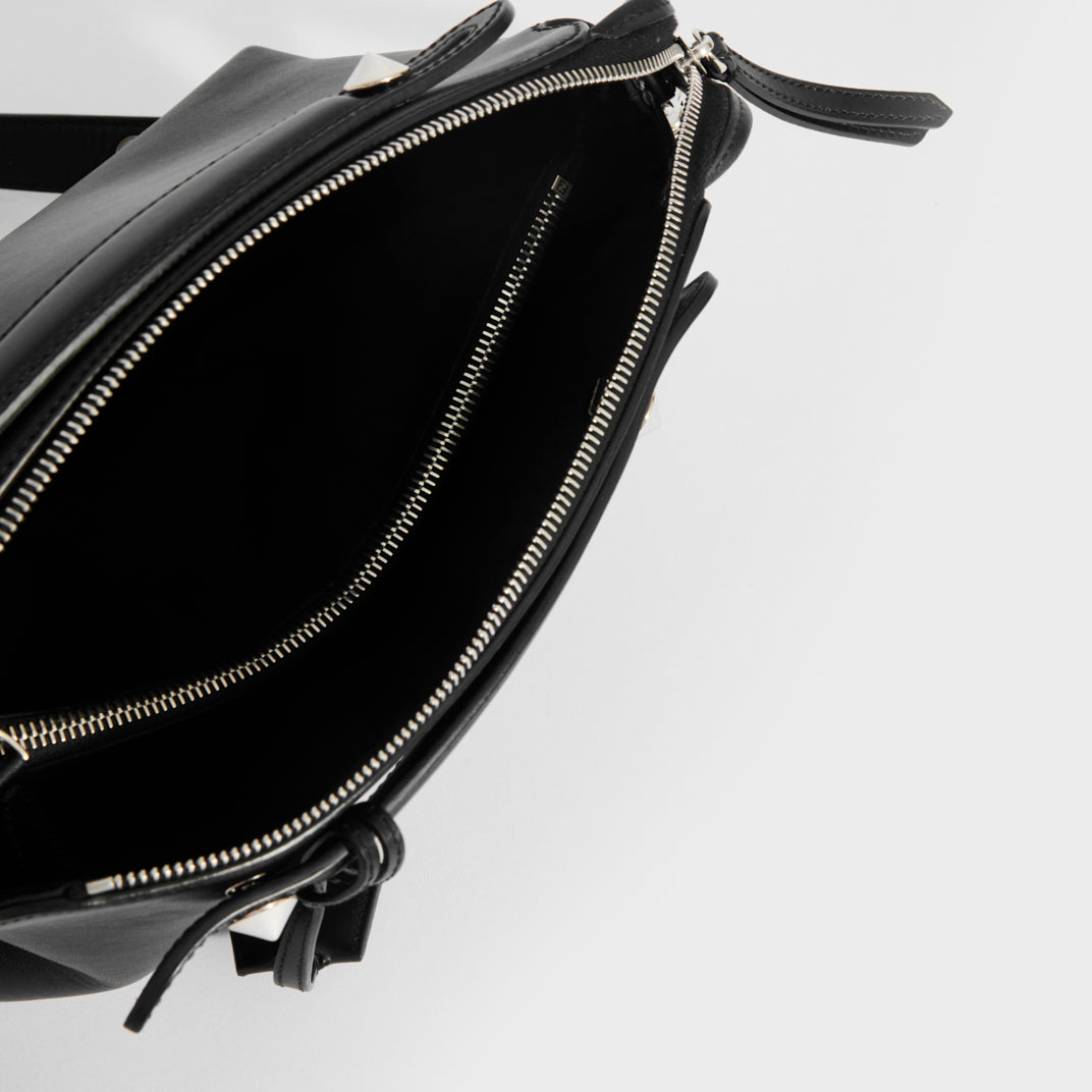 By The Way Medium - Black leather Boston bag