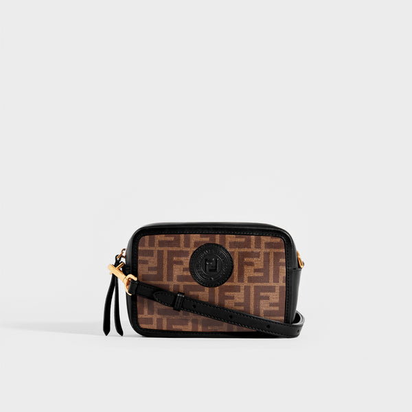 Camera case crossbody bag Fendi Brown in Plastic - 26343393