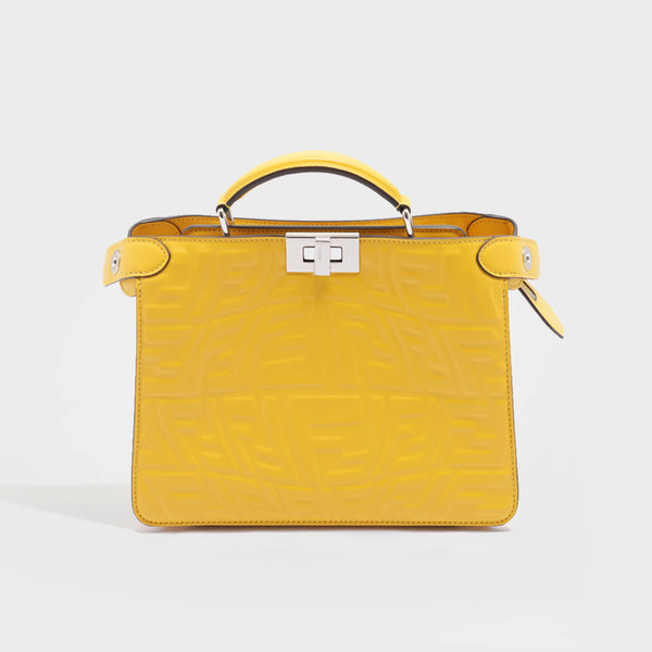 FENDI: Peekaboo ISeeU Small bag in leather - Tobacco