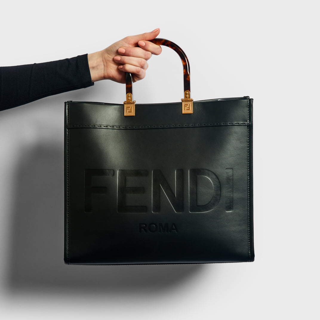 Fendi logo tote bag sale