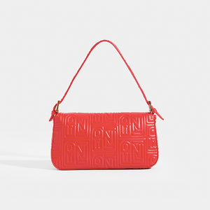 Fendi Baguette Mini Chain Shoulder Bag in Red