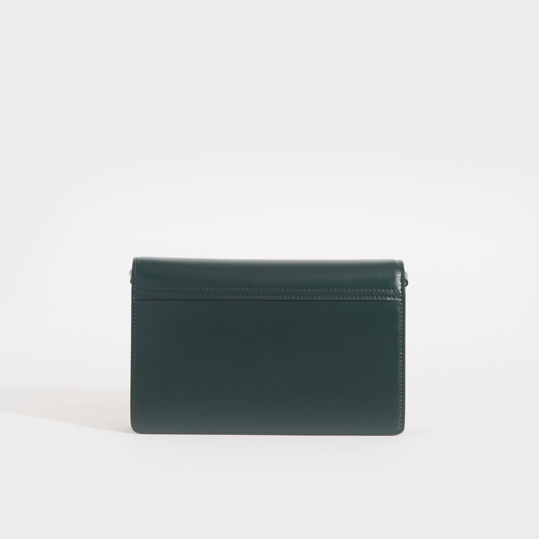 Rear of the GIVENCHY Small 4G Crossbody Bag in Green Forest