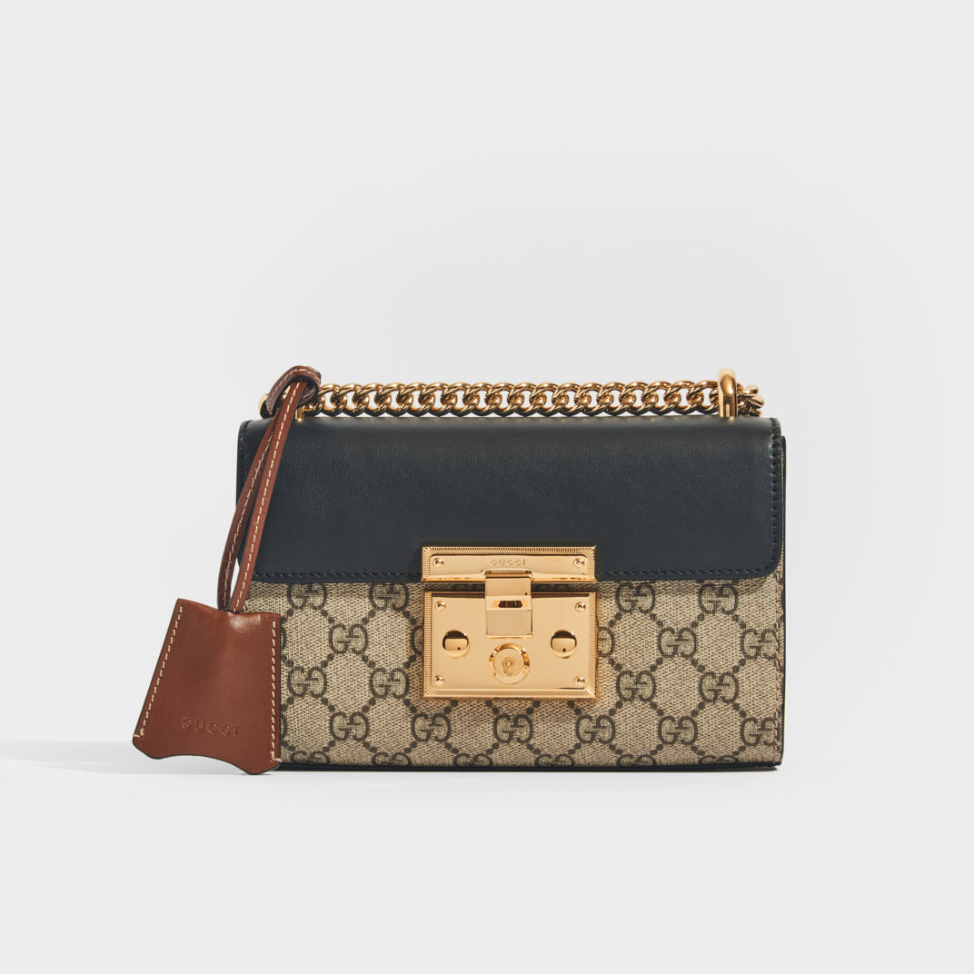 Ophidia GG small messenger bag in beige and blue GG Supreme | GUCCI® US