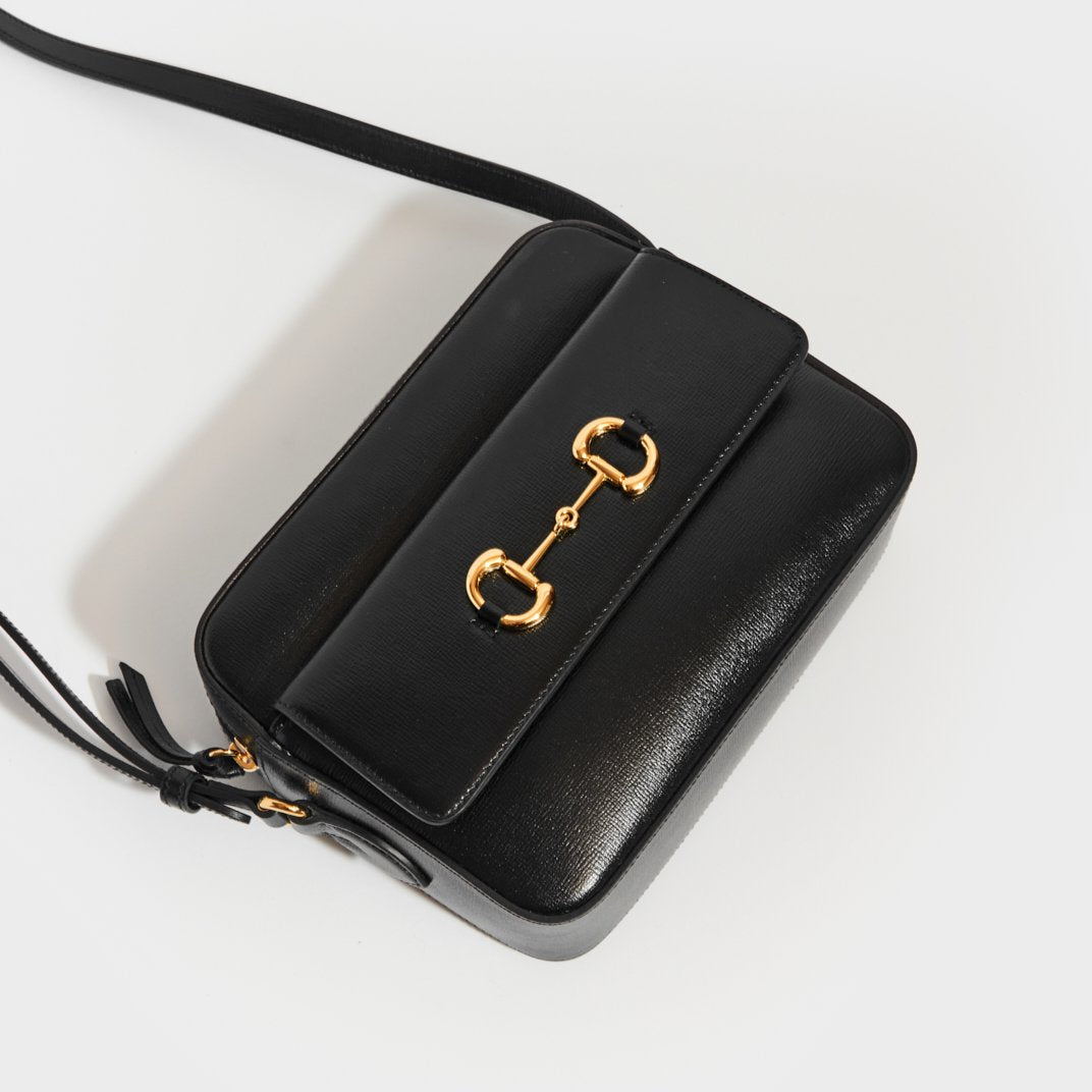1955 Horsebit Small Shoulder Bag in Black Leather [ReSale]