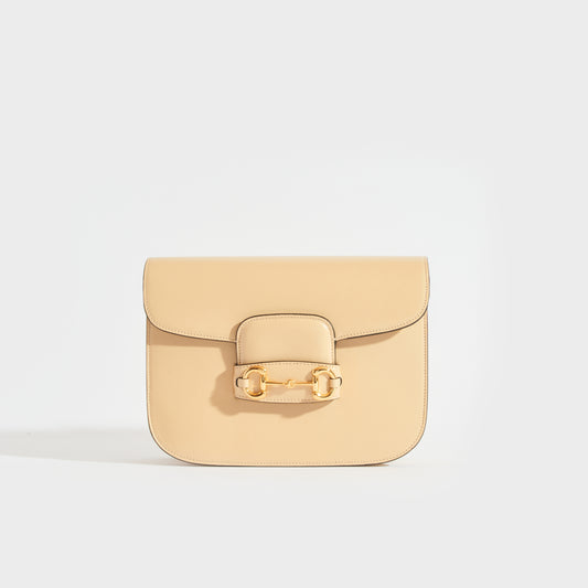 Horsebit 1955 Leather Shoulder Bag in Bubble Tea