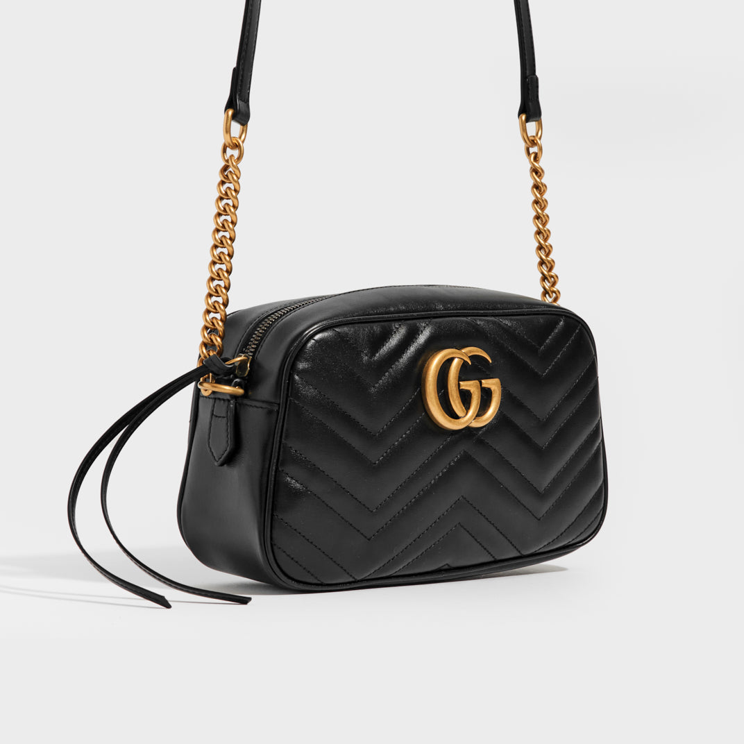 Gucci black orders quilted marmont 2.0 bag