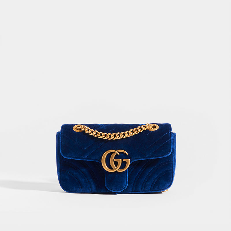 GUCCI GG Marmont Velvet Small Crossbody Bag-US
