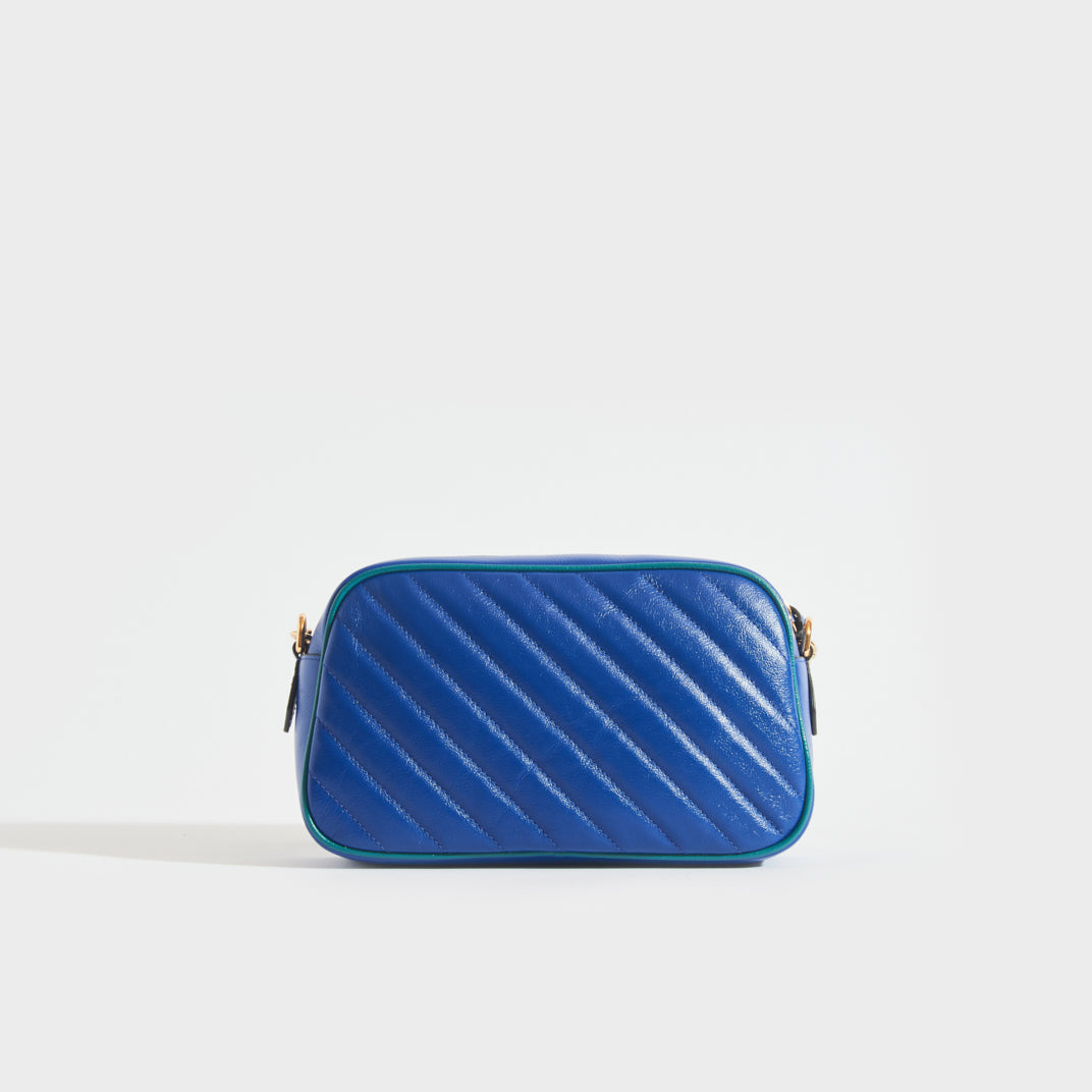 GG Marmont Camera Bag in Blue with Turquoise Trim [ReSale]