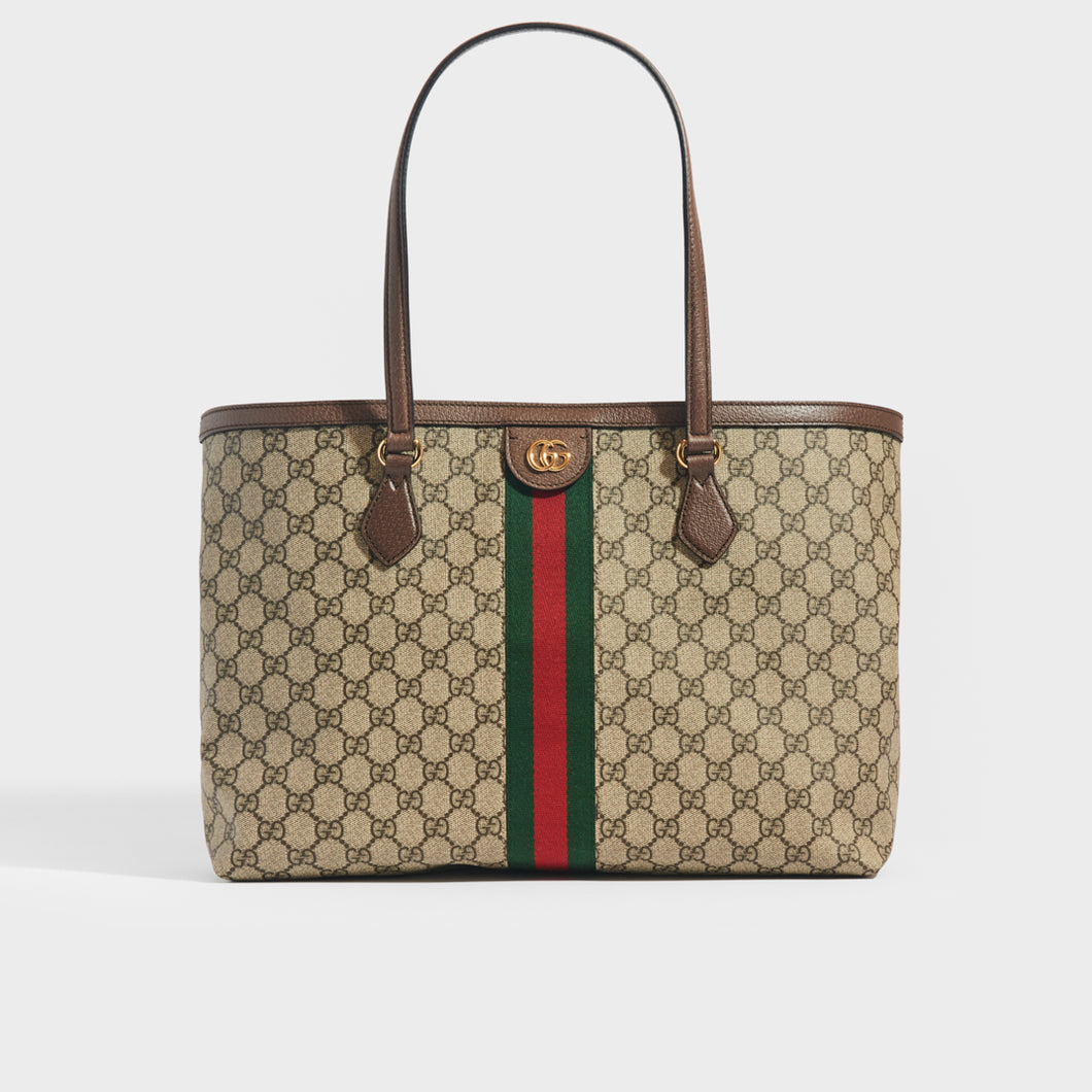 Gucci Canvas Monogram Tote Bag Black - THE PURSE AFFAIR