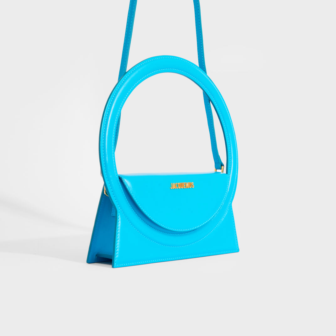 Le Sac Rond in Blue Leather