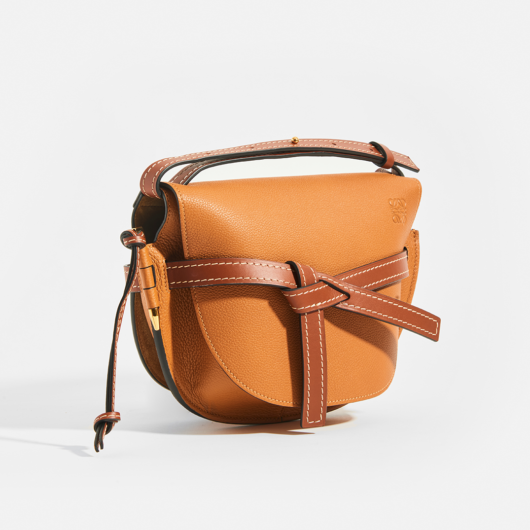 Gate Small Crossbody in Tan Leather
