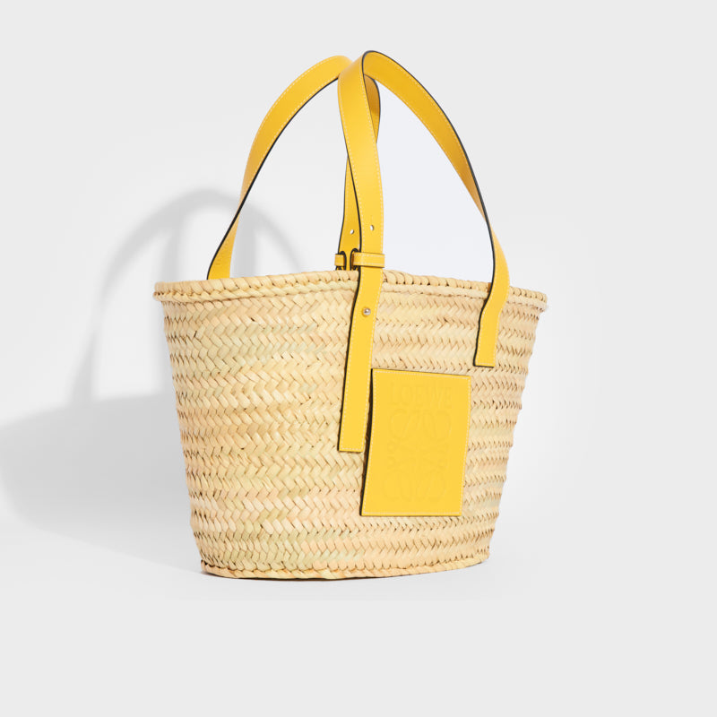 Large Basket Bag in Yellow