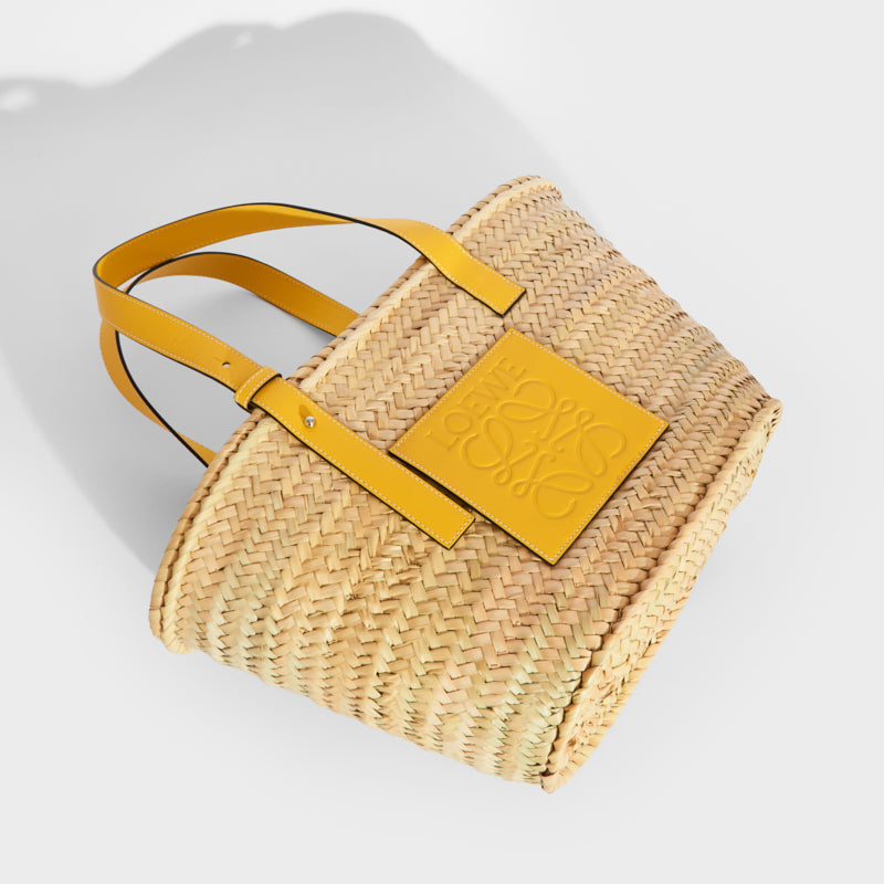 Large Basket Bag in Yellow