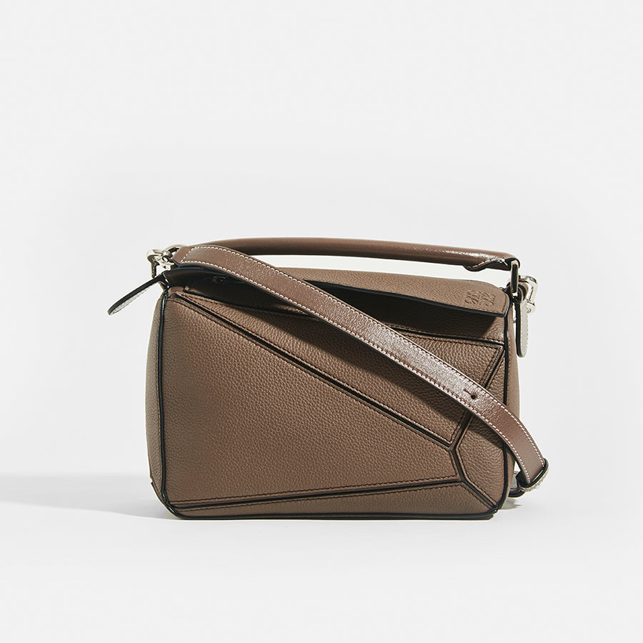 Shop LOEWE Small Puzzle Leather Bag