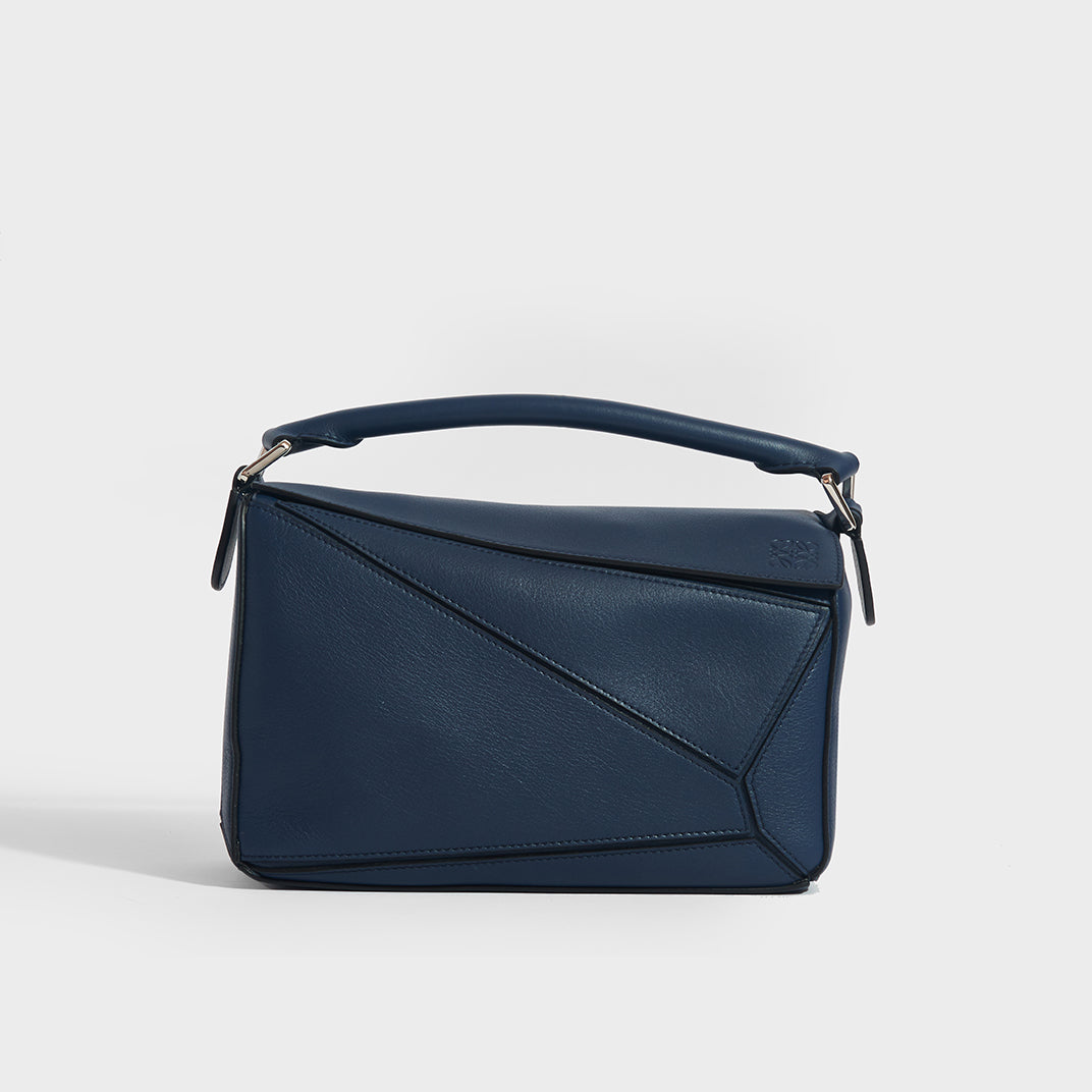 LOEWE Puzzle Small Smooth Leather Bag in Ocean | COCOON