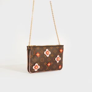 Louis Vuitton Inspired Key Chain- Brown Flower