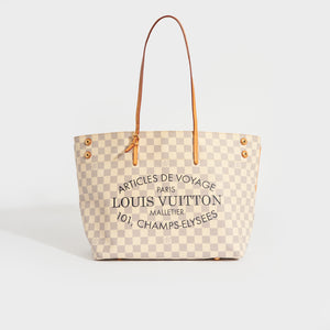 Louis Vuitton Cream and Black Damier Azur Key Pouch For Sale at