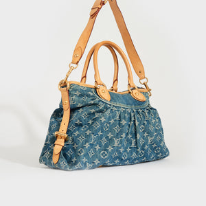 Pre-owned Louis Vuitton 2007 Monogram-pattern Denim Belt Bag In Brown
