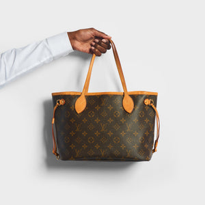 Louis+Vuitton+Neverfull+Red+Interior+Monogram+Tote+MM+Brown+Canvas