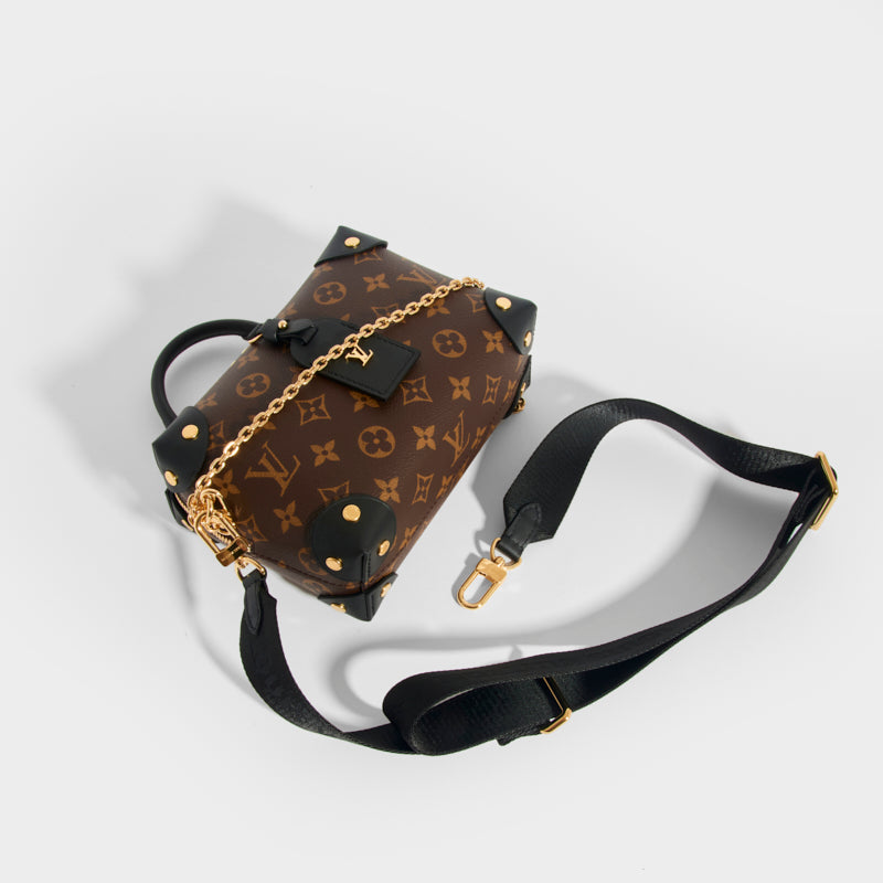 Louis+Vuitton+Petite+Malle+Souple+Black%2FGold+Strap+Shoulder+Bag+