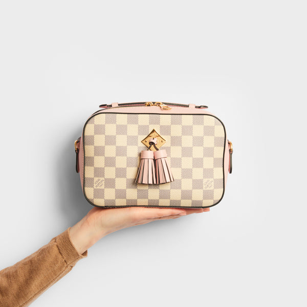 Louis Vuitton Saintonge Handbag Damier with Leather - ShopStyle Shoulder  Bags