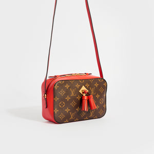 Louis+Vuitton+Saintonge+Crossbody+Coquelicot+Brown+Red+Canvas+Monogram for  sale online