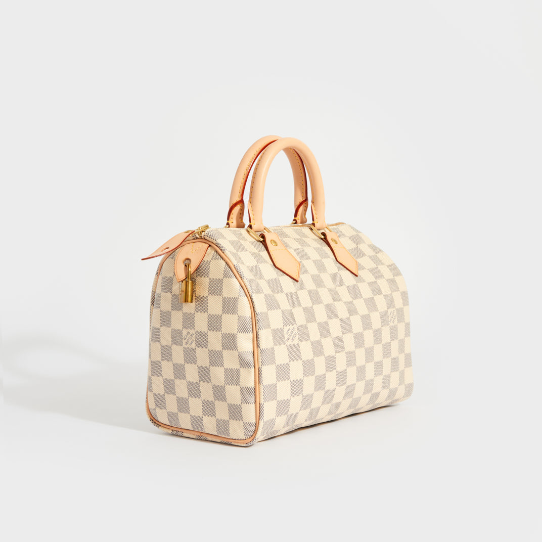 Side view of the LOUIS VUITTON Speedy 25 in Damier Azur Canvas 2012