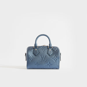 Louis Vuitton Speedy 25 Bandouliere Dark Blue Empreinte Leather