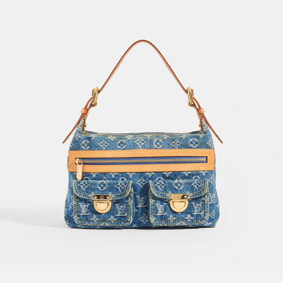 Louis Vuitton, Bags, Rarelouis Vuitton Denim Baggy Pm Bag