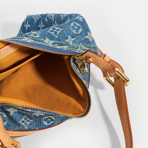 Louis Vuitton Monogram Denim Baggy PM Shoulder Bag (SHF-20300