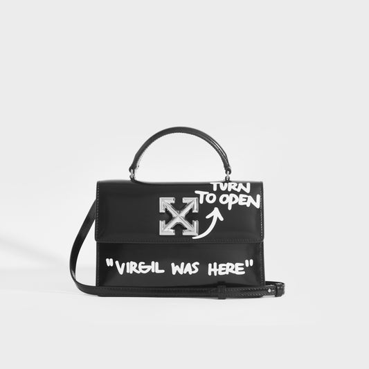 OFF-WHITE Jitney 1.4 Leather Shoulder Bag - "Virgil Was Here"