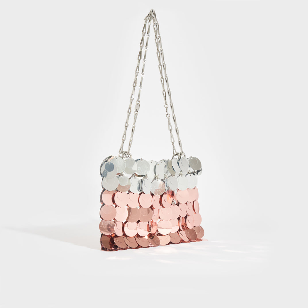 Sparkle Two-Tone Crossbody Bag in Silver/Rose