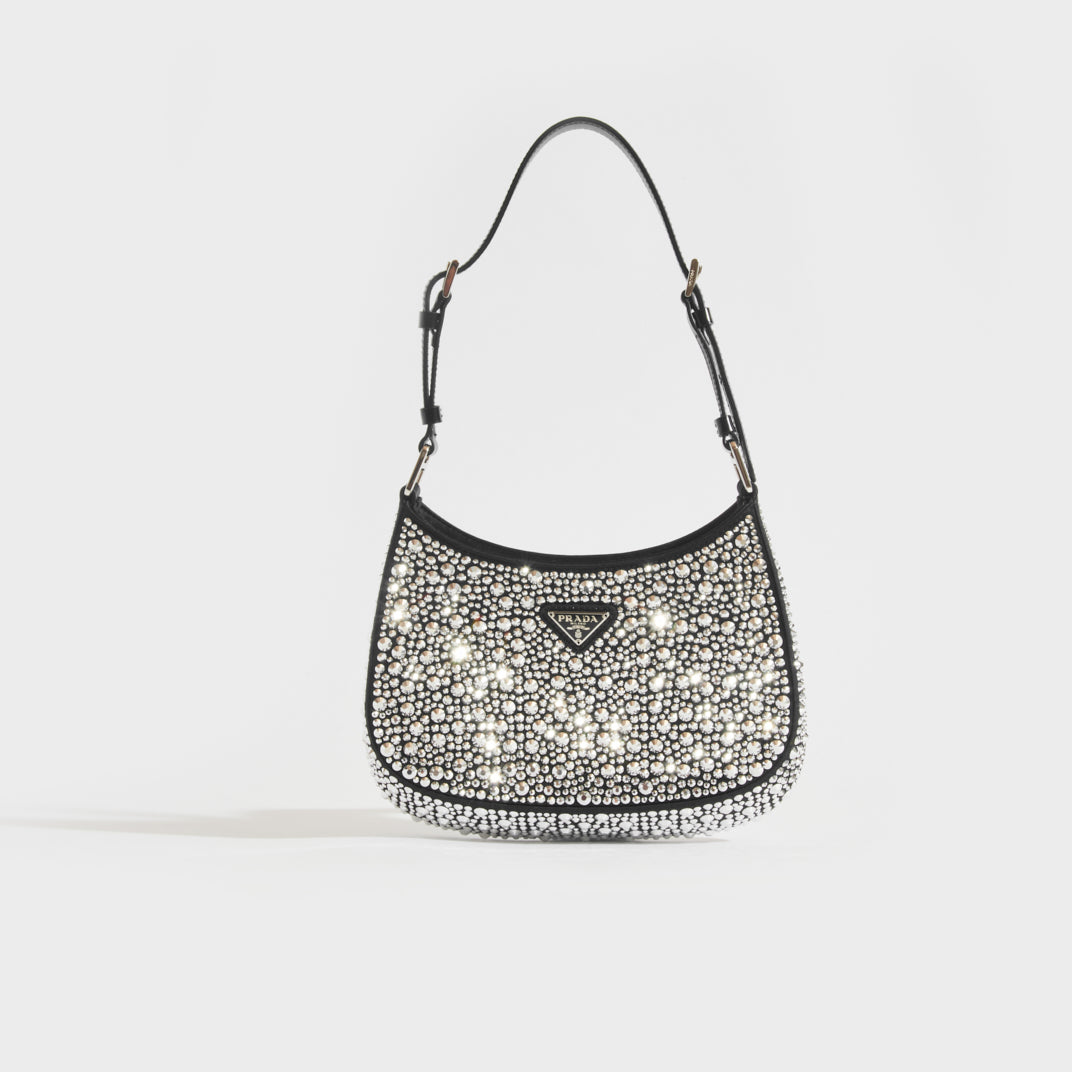 My 6 month Prada Crystal Cleo Bag Review, See What Fits in My Bag