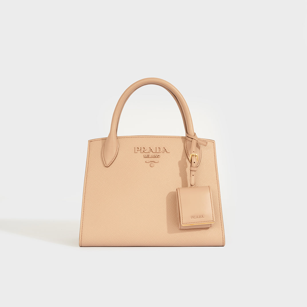 Prada Saffiano Cuir Double Bag - Neutrals Totes, Handbags - PRA850143