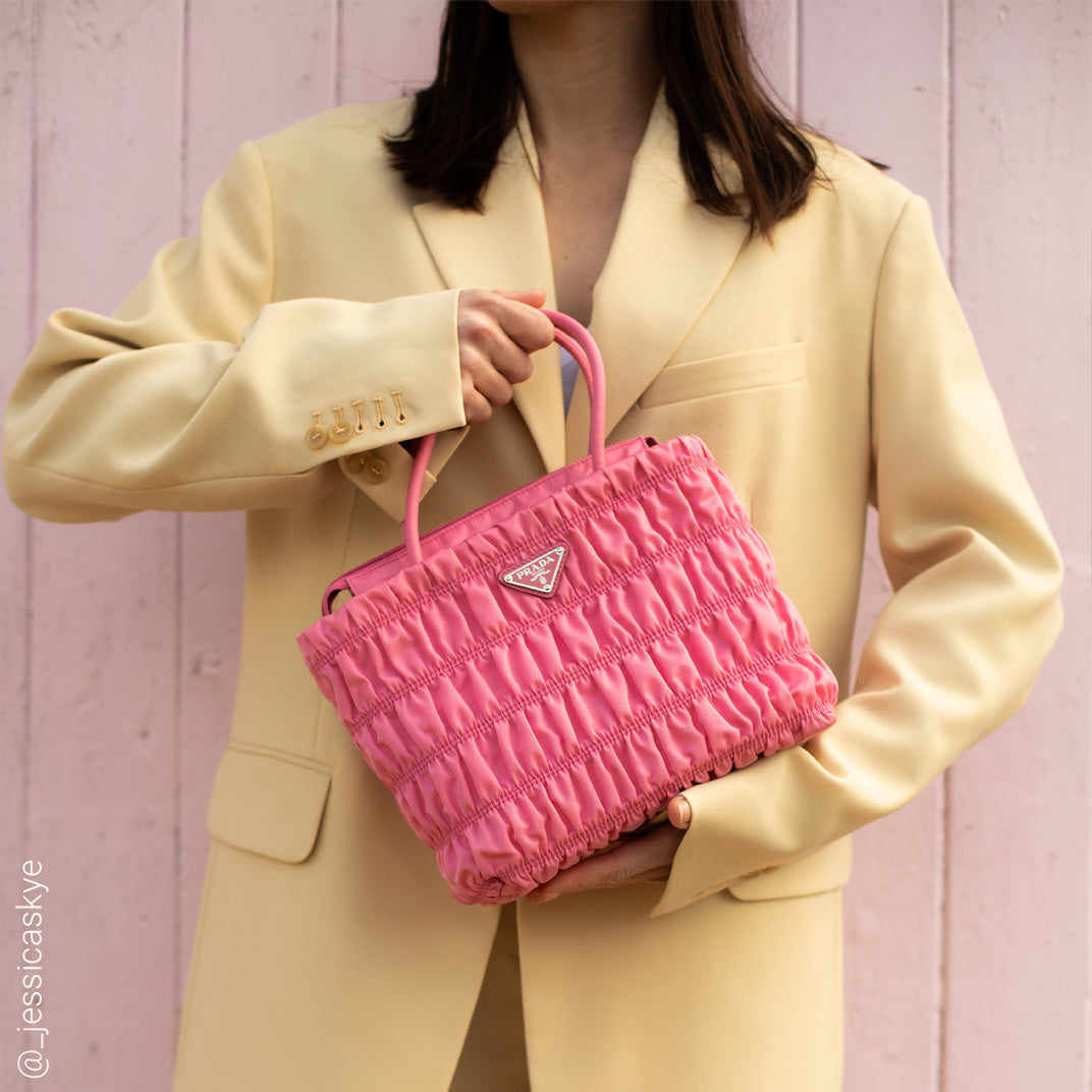 Prada in Begonia Pink in 2023  Pink prada bag, Prada re edition