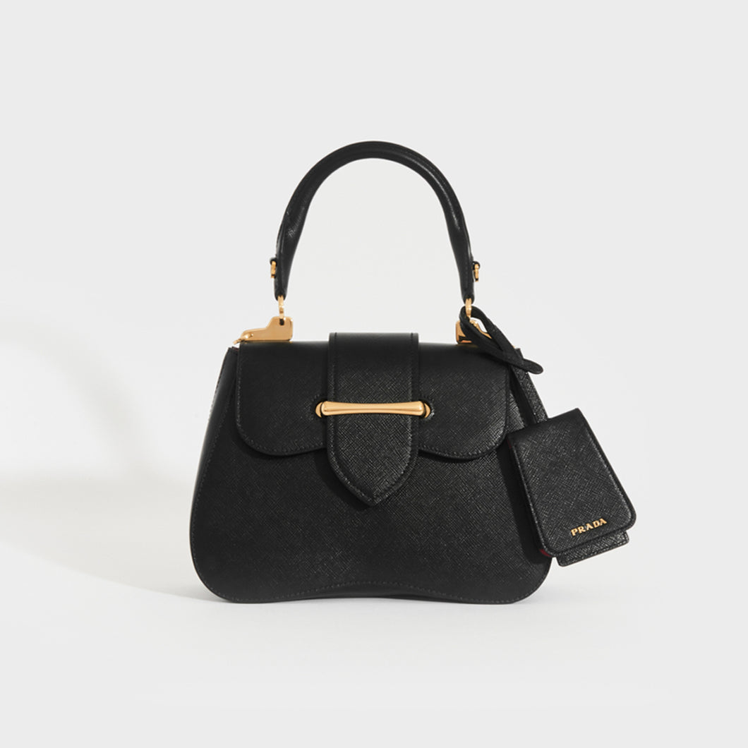 Prada Monochrome Small Saffiano Bag - Black