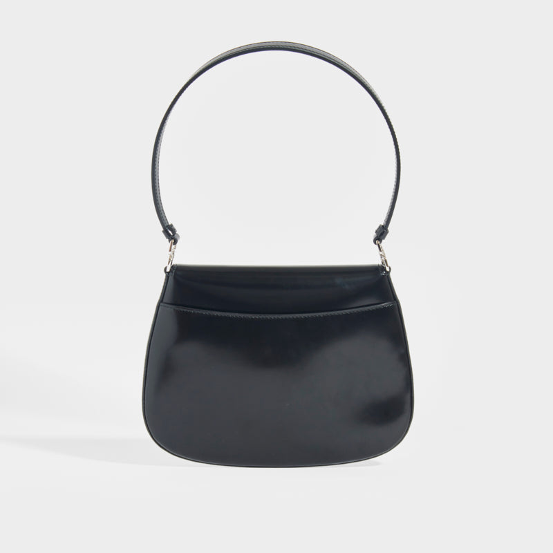 PRADA Brushed Calfskin Cleo Shoulder Bag Black 1293455
